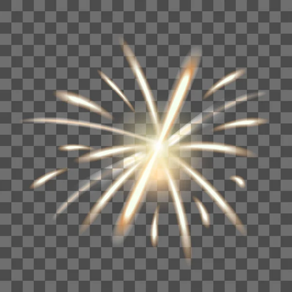 Realistic Detailed 3d Fire Spark on a Transparent Background. Vector — Stock Vector