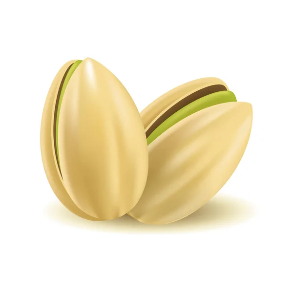 Realistický detailní 3D Pistachio NUTS set. Vektorové — Stockový vektor