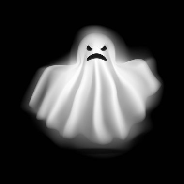 Gerçekçi Detaylı 3d Karakter Komik Ghost. Vektör