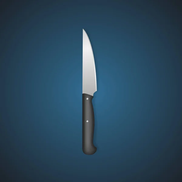 Realistisk detaljerad 3D slaktare kött kniv. Vektor — Stock vektor