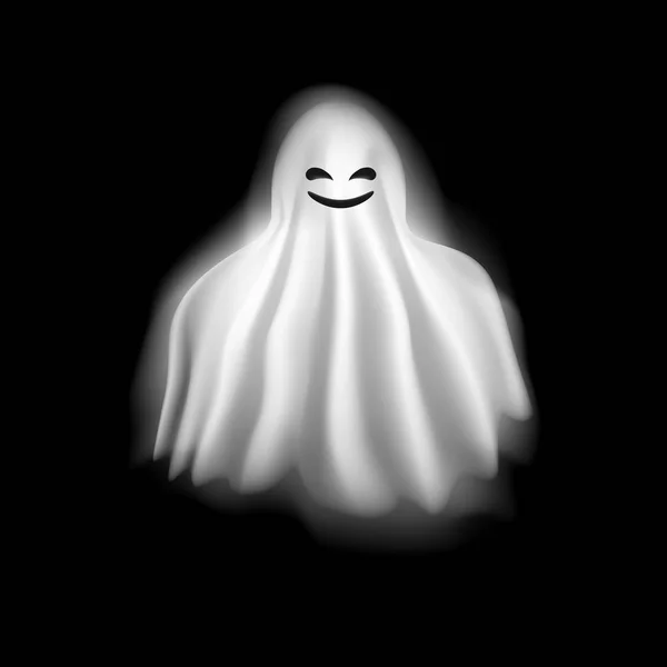Realistyczny szczegółowy 3D charakter Funny Ghost. Wektor — Wektor stockowy