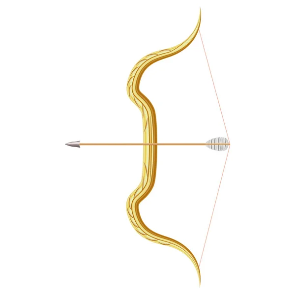 Realistische 3d gedetailleerde boog en Quiver pijl. Vector — Stockvector