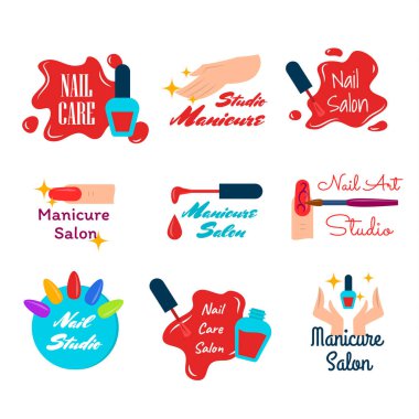 Çizgi film Renkli Çivi Stüdyosu Logosu. Vektör