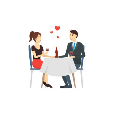 Karikatür Karakterleri Birbirine aşık çiftler. Vektör