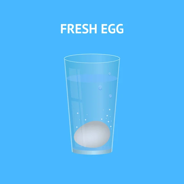 Cartel realista 3d detallado de la tarjeta del concepto del huevo fresco. Vector — Archivo Imágenes Vectoriales