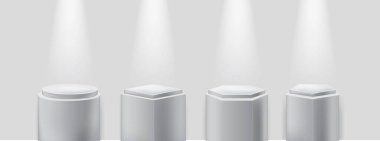 Gerçekçi Detaylı 3d Müze Sahnesi. Vektör