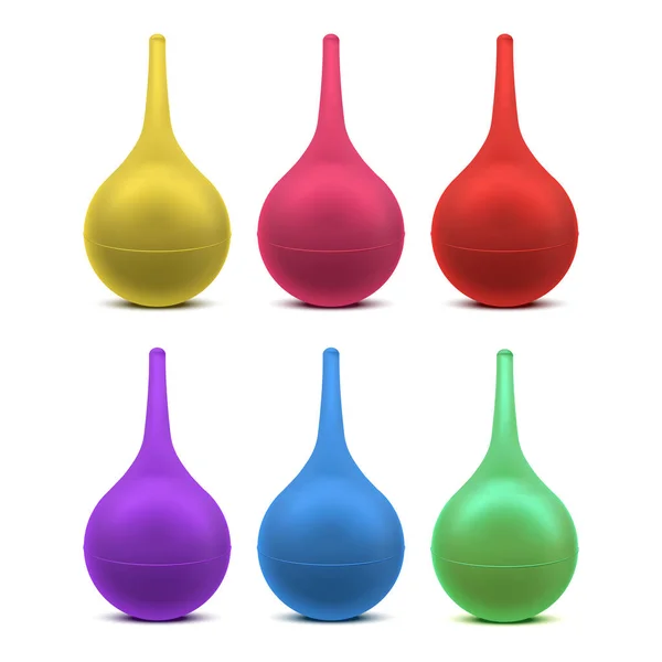 Realistische 3d gedetailleerde kleur medische peren set. Vector — Stockvector
