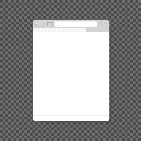 Browserfenster White Empty Template Mockup. Vektor — Stockvektor