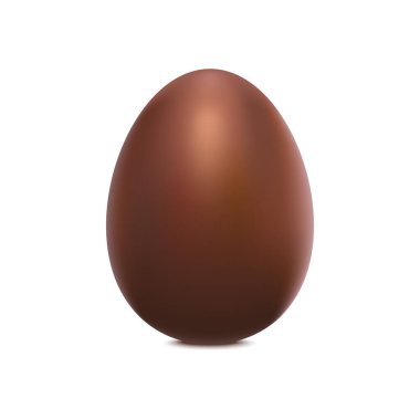 Gerçekçi 3d Detaylı Çikolatalı Yumurta Tatlı Paskalya Sembolü. Vektör