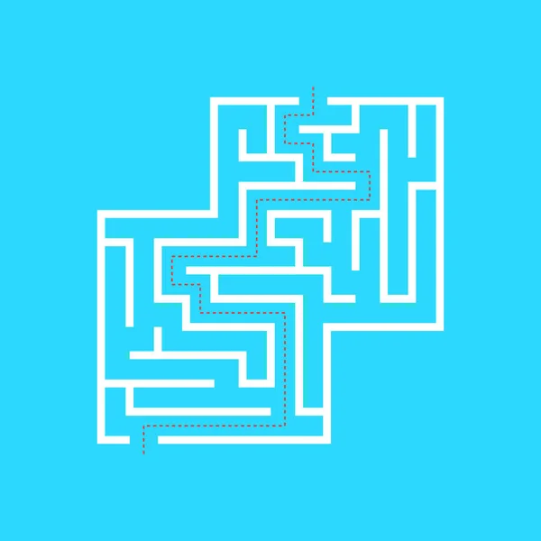 Maze Game Sign White Thin Line. Vector — Stock Vector