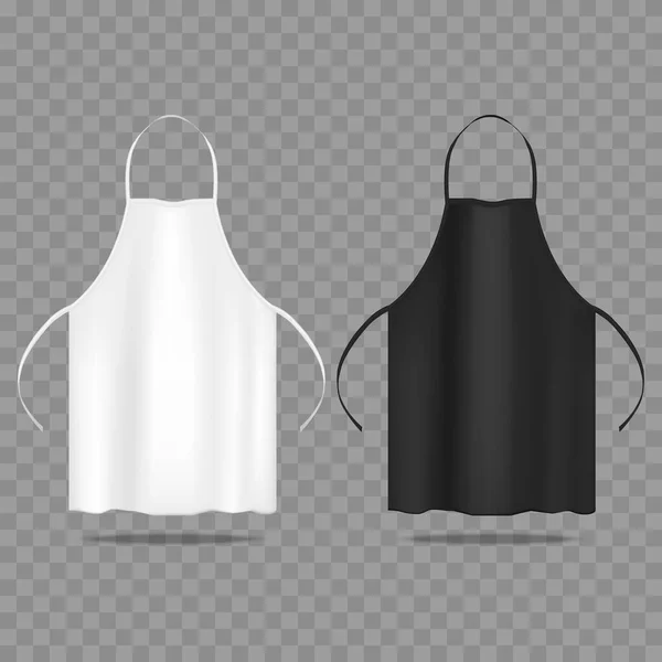 Refleic Detailed 3d Blank White and Black Kitchen Apron Template Mockup. Вектор — стоковый вектор