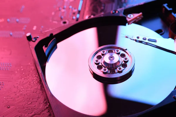 Počítačové Pevné Disky Hdd Ssd Desce Obvodů Pozadí Základní Desky — Stock fotografie