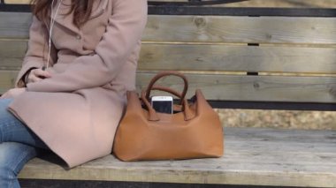 Adam parkta bir kadının çantasından telefon çalıyor