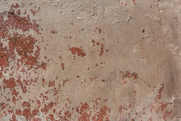 Red Wall Background Withered Paint Old Plaster Texture — Stock Photo, Image