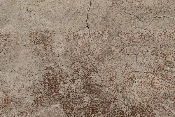 Fondo Texturizado Blanco Yeso Agrietado Parcialmente Espolvoreado Con Una Pared — Foto de Stock