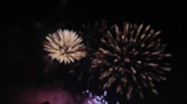 Renkli havai fişek arka plan bulanık,.