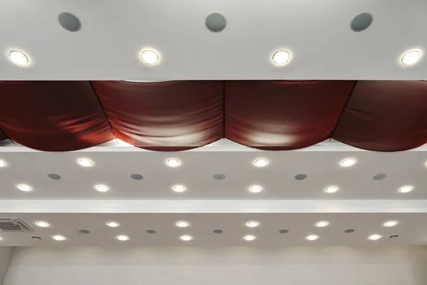 fluorescent lamp on the modern ceiling