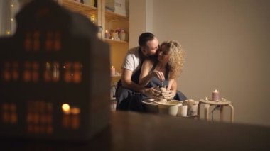 yaratıcı ortak tatil mutlu aile.