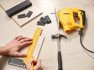 Kırpma woodworker ölçüm tahta