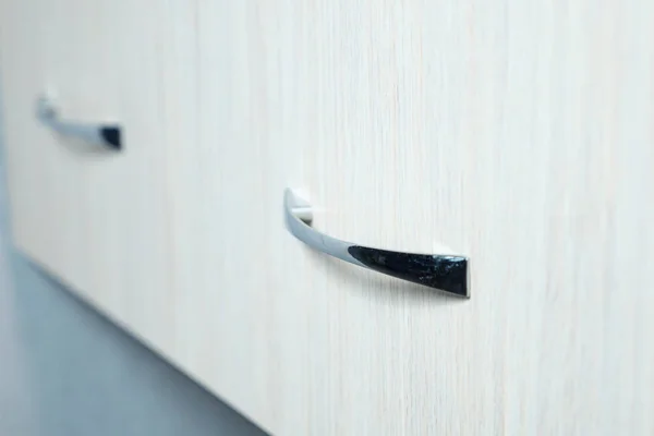 Close up of drawer handle of closet compartment — Stock Photo, Image