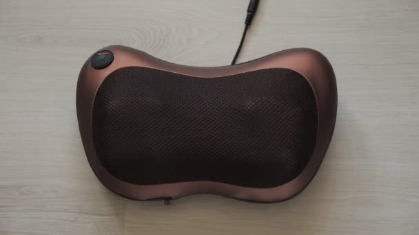 Electric vibro massage pillow for nec — Stock Video