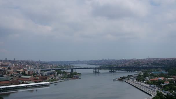 Міст через протоку Босфор в Стамбулі, відео сповільненої зйомки Туреччини — стокове відео