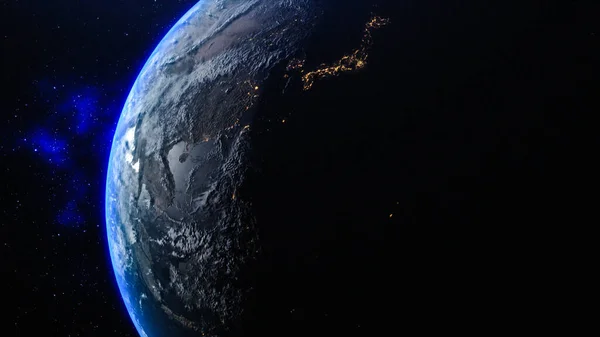 Planeten Jorden Rymden Delar Denna Bild Som Tillhandahålls Nasa — Stockfoto