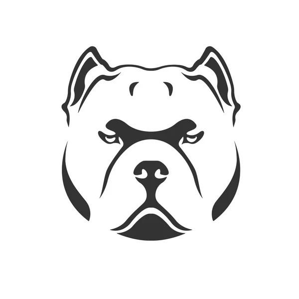 Amerikaanse Bully Logo Bullebak Hond Hoofd — Stockvector