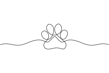 Köpek pençesi izli bir hayvanın sürekli çizdiği tek çizgi.