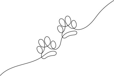 Beyaz arka planda Siyah Çizgili Köpek Pençesi İzleri