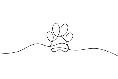 Köpek pençeli hayvan pençesi çizimi.