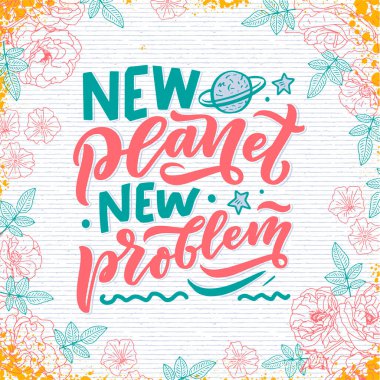 Tasarım konsepti için eğlenceli sloganı olan eskiz afişi. El çizimi çizimi. Modern el yazısı alıntısı. Typography tee baskı tasarımı. Çocuk modası için şirin harfler..