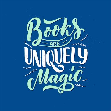 Kitaplar ve poster tasarımı hakkındaki soyut harfler. El yazısıyla yazılmış mektuplar. Tipografi komik bir alıntı. Vektör