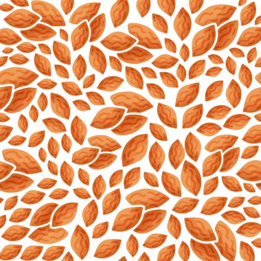 Pankart, logo ve ambalaj tasarımı için badem sütü arka planı. Organik beslenme sağlıklı yiyecekler. Süt ürünleri hakkında bir deyim. Kusursuz desen. Vektör illüstrasyonu