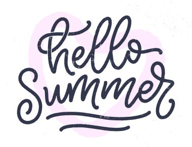 Summer hakkında el yazması kompozisyon. Komik sezon sloganı. Seyahat acentesi ve sahil partisi için ayrı bir el yazısı alıntısı. Pankart, kartpostal, baskı ya da poster için harika bir tasarım. Vektör illüstrasyonu
