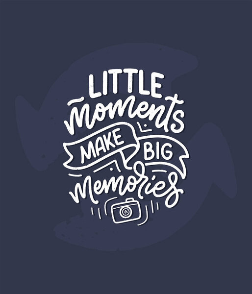 Путешествие стиль жизни цитата о хороших воспоминаний, нарисованные буквы плакат. Мотивационная типография для отпечатков. Элемент графического дизайна каллиграфии. Векторная иллюстрация