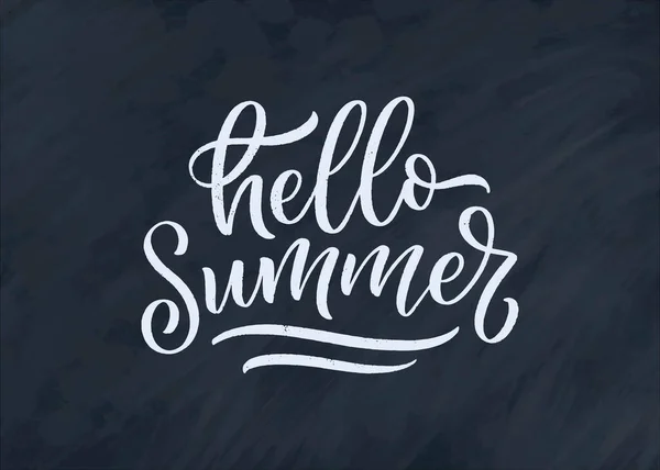 Handgetekende lettercompositie over Summer. Grappige slogan. Geïsoleerde kalligrafie citaat voor reisbureau, beach party. Geweldig ontwerp voor banner, ansichtkaart, print of poster. Vector — Stockvector