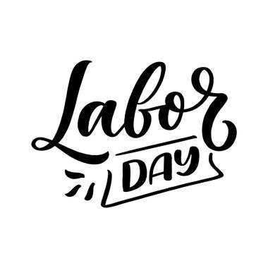 El çizimi harfleri, İşçi Bayramı. Tebrik kartları, sosyal ağ ve web tasarımı için bayram kutlamaları. Vektör illüstrasyonu