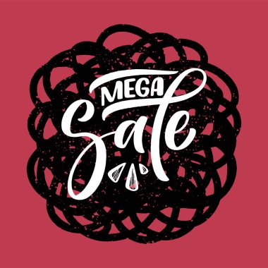 Modern kaligrafi tarzında Kara Cuma harfleri. Promosyon şablonu ve satış afişi için slogan. Vektör illüstrasyonu.