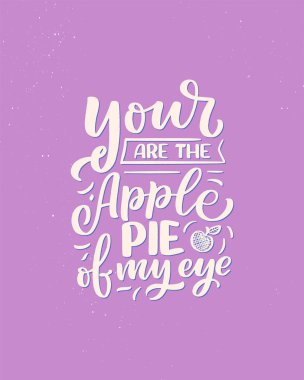 Komik bir söz, kafe ya da pastane baskısı için ilham verici bir alıntı. Komik fırça el yazısı. Elle çizilmiş tatlı harfi sloganı. Vektör illüstrasyonu