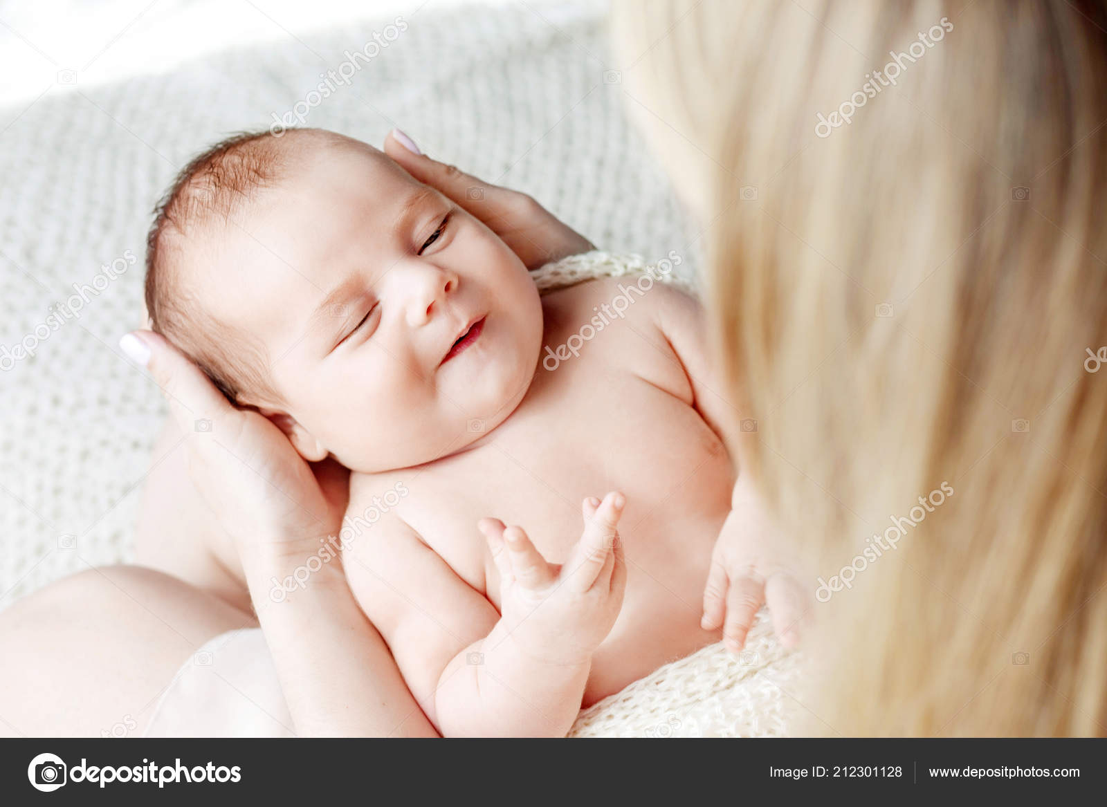 Download Loving Baby Sleeping Mother Hands Closeup Picture Happy Mother Her Stock Photo Image By C Liudmila Fadzeyeva Gmail Com 212301128