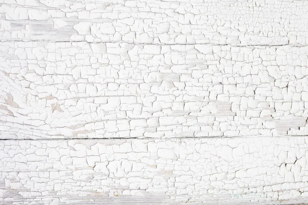 Çatlak Boyalı Arka Plan Tahtası Beyaz Kabuk Ahşap Dokusu — Stok fotoğraf