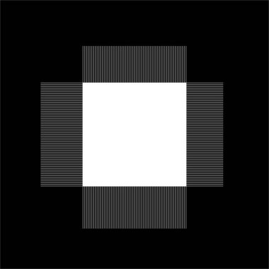 Monokrom Meydanı İllüzyonu. Çizgili Simetri Sınırları