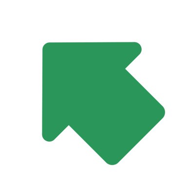 İşaretçi, modern düz stil oku. Beyaz arka plan üzerinde izole OK düğme. Web tasarım, site, uygulama, kullanıcı arabirimi sembolü.