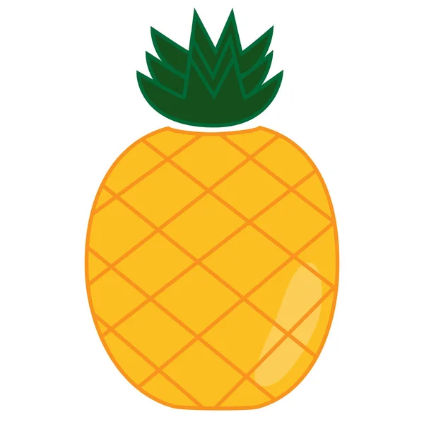 Ananas Come Figura Semplificata Logo Vettoriale Ananas — Vettoriale Stock