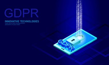 Gizlilik veri koruma yasası Gdpr. veri düzenleme hassas bilgi güvenliği kalkan Avrupa Birliği. Unutulmuş kaldırma düz izometrik 3d iyi olacak. Küresel iş eprivacy vektör çizim