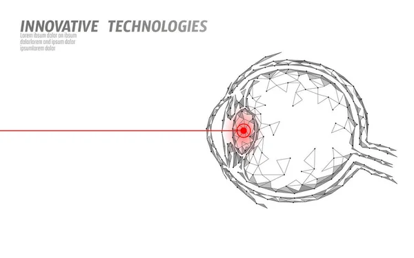 Laser Visie Correctie Geneeskunde Operatie Concept Innovatie Technologie Gezondheidszorg Laag — Stockvector