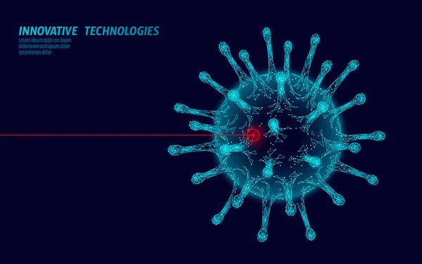 Células virales de baja estructura poli. Enfermedad infección medicina concepto de salud . — Vector de stock