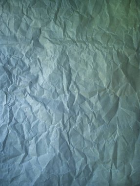 Eski kırışık kağıt Vintage doku. Kaba kırışık koyu yeşil mavi renk gölgeler levha. Kopya alanı ile dokulu grunge arka plan