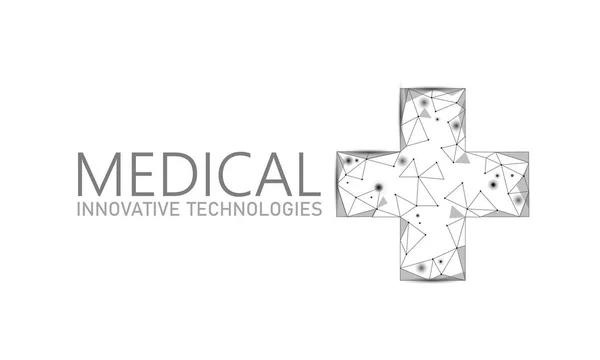 Simbol medis dokter konsep online. Aplikasi konsultasi medis. Web Health Diagnosis Geometrik Rumah Sakit modern banner jaringan. Memanggil latar belakang pasar farmasi rendah - Stok Vektor